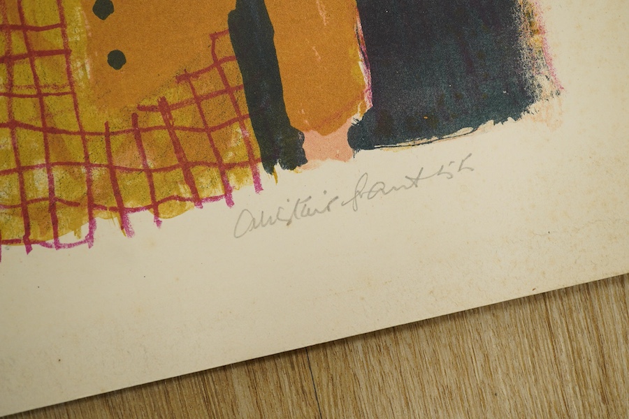 Alistair Grant (1925-1997), colour lithograph, ‘Two Girls’, signed and dated '55 in pencil, limited edition 45/75, 43 x 56cm, unframed